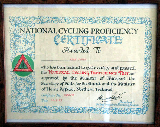 cycling proficiency certificate